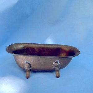 Brass bathtub.
